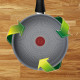 Tefal Сотейник Halo, 24см, з кришкою, алюміній, бакеліт, скло, сірий