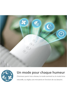 Philips Вентилятор Philips підлоговий Series 2000, 40см, 48Вт, таймер, поворот 180, білий