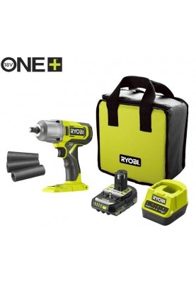 Ryobi Гайковерт ударний акумуляторний ONE+ RIW18-1C20SA3 18В АКБ 1х2А·год 2600об·хв 800Нм 1/2" 3 швидкості 1.7кг сумка