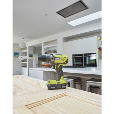 Ryobi Шурупокрут-дриль ударний акумуляторний ONE+ R18PD2-215G 18В 1х1.5А·рік ЗП 40Нм 400·1350об·хв 1кг Ryobi Шурупокрут-дриль ударний акумуляторний ONE+ R18PD2-215G 18В 1х1.5А·рік ЗП 40Нм 400·1350об·хв 1кг