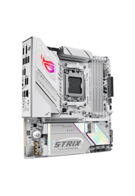 ASUS Материнська плата ROG STRIX B850-G GAMING WIFI sAM5 B850 4xDDR5 M.2 HDMI DP WiFi BT mATX білий