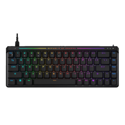 ASUS Клавіатура механічна ROG Falchion Ace HFX, 68key, HFX Magnetic Switches, USB-A, EN/UK, RGB, чорний