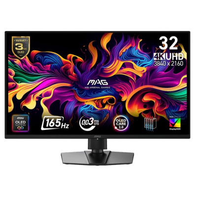MSI Монітор MSI 31.5" MAG 322UP-E16 2xHDMI, DP, USB-C, Audio, QD-OLED, 3840x2160, 165Hz, 0.03ms, sRGB 138%, FreeSync, HAS, HDR400