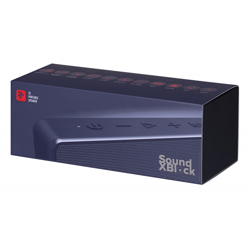 2E Акустична система SoundXBlock TWS, MP3, Wireless, Waterproof Blue