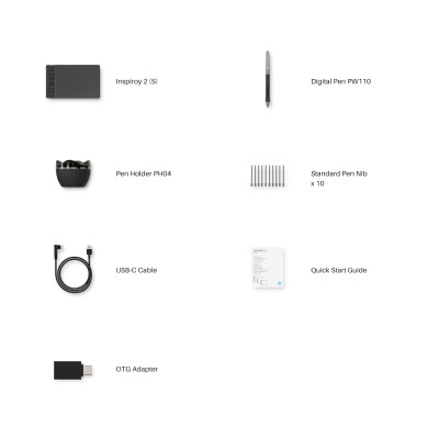 Huion Графічний планшет 6.3"x3.9" H641P чорний Huion Графічний планшет 6.3"x3.9" H641P чорний