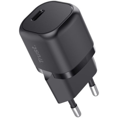 Trust Зарядний пристрій мережевий Maxo 20Вт, USB-C PD, чорний