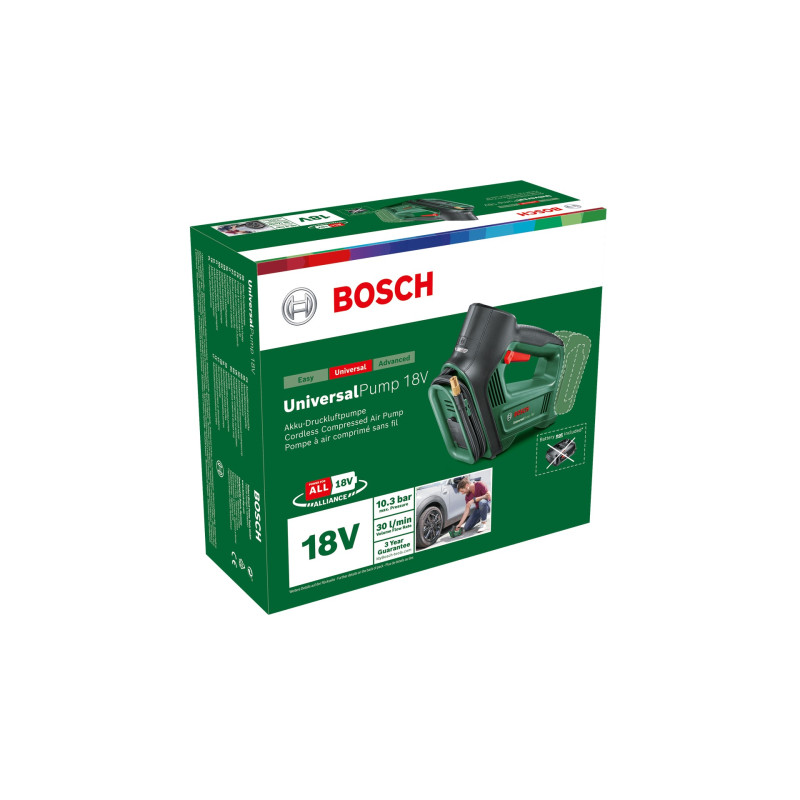 Bosch Компресор автомобільний акумуляторний UniversalPump, 18 В, без АКБ та ЗП