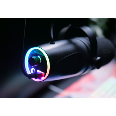 Cherry Xtrfy Мікрофон геймінговий NGALE X, Cardioid, USB-A, 2м, RGB, чорний