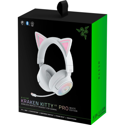 Razer Гарнітура Razer Kraken Kitty V3 X, mini-jack, 1.3м, білий