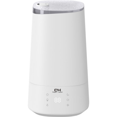 Cooper&Hunter Зволожувач повітря CH-3040TU 40м2, 4л, 300мл/г, ультразвуковий, верхня затока, ел. кер-ння, дисплей, УФ-очистка, підсвічування, авто вимкнення, білий