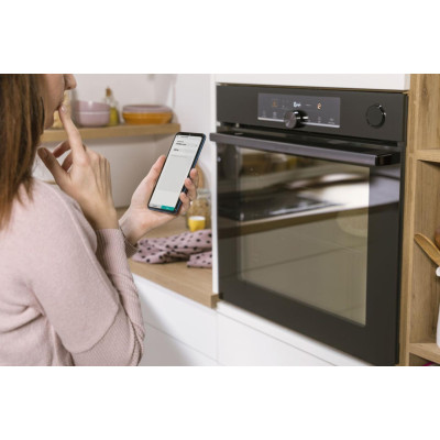 Gorenje Духовий шафа електричний, 77л, A+, пара, дисплей, 300°C, Wi-Fi, чорний