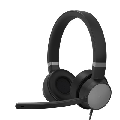 Lenovo Гарнітура ПК стерео On-ear Go Wired ANC, USB-A/USB-C, 2м, чорний