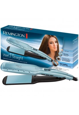 Remington Випрямляч Wet 2 Straight, 62Вт, темп.режимів-10, 140-230С, дисплей, кераміка, блакитний