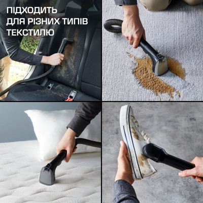 Rowenta Пилосос Rowenta миючий Clean It, 750Вт, конт пилок -1,5л, вода -2,3л, 13500 Па, 4 насадки, чорний Rowenta Пилосос Rowenta миючий Clean It, 750Вт, конт пилок -1,5л, вода -2,3л, 13500 Па, 4 насадки, чорний