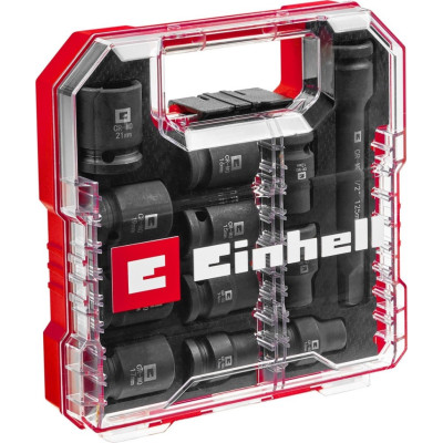 Einhell Набір ударних торцевих головок 40мм 1/2" 10-21 мм 12шт кейс 0.78кг Einhell Набір ударних торцевих головок 40мм 1/2" 10-21 мм 12шт кейс 0.78кг