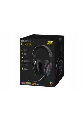 2E Gaming Гарнітура ігрова HG350 RGB USB 7.1 Black