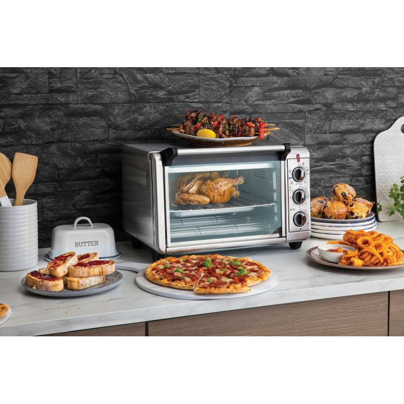 Russell Hobbs Піч електрична Air Fry Mini Oven, 12.6л, 1500Вт, механіч., гриль, конвенція, сіра