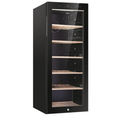 Haier Холодильник для вина, 127x49.7х58, холод.відд.-198л, зон - 1, бут-84, ST, дисплей, чорний