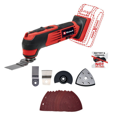 Einhell Багатофункціональний акумуляторний інструмент TE-MG 18/1 Li - Solo, PXC, 18В, набір насадок, 0.83 кг (без АКБ і ЗП)
