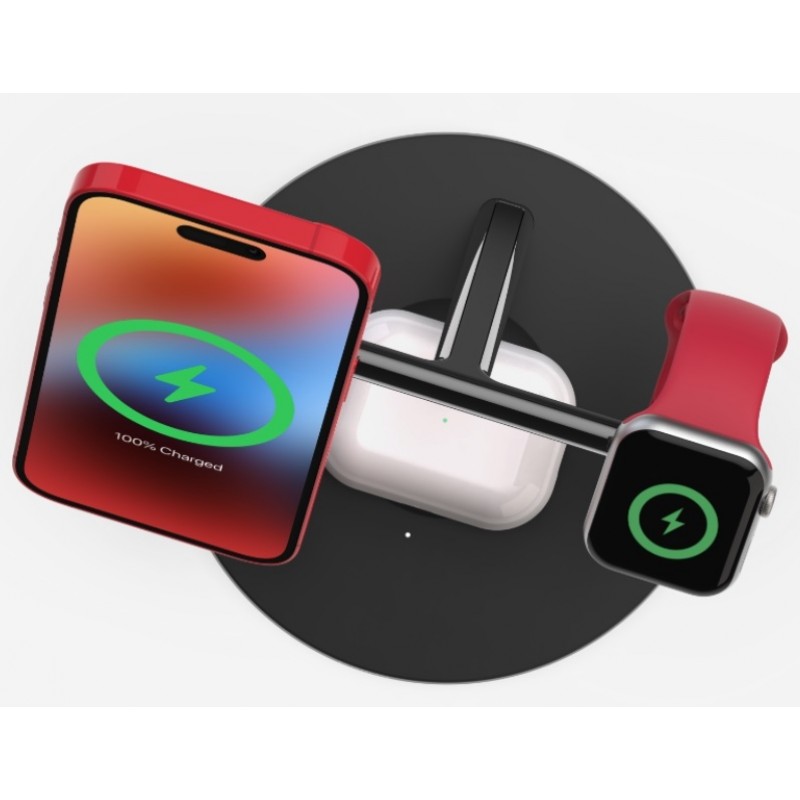 Belkin Зарядний пристрій бездротовий 3в1 MagSafe iPhone/Watch/AirPods, чорний