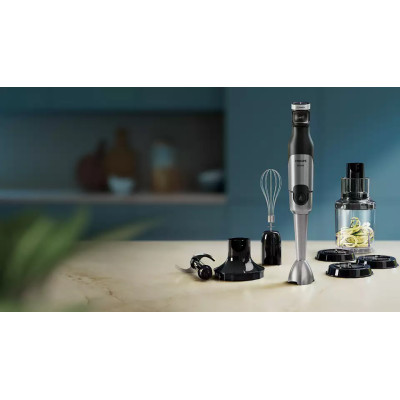 Philips Блендер заглибний Series 5000, 1200Вт, 4в1, чопер XL, спіралайзер, чорний