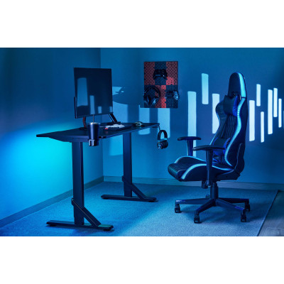 2E Gaming Стіл комп'ютерний KIRIN RGB, 136х60x71/76/81см, чорний