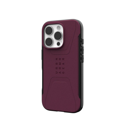 UAG Чохол для iPhone 16 Pro, Civilian Magsafe, Bordeaux