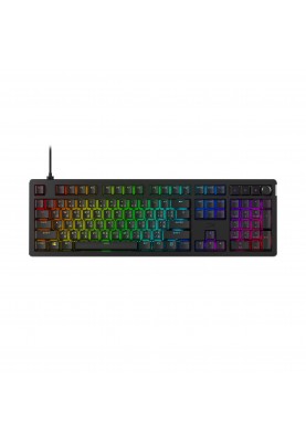 HyperX Клавіатура механічна Alloy Rise 106key, Red, USB-A, EN/UA, RGB, чорний