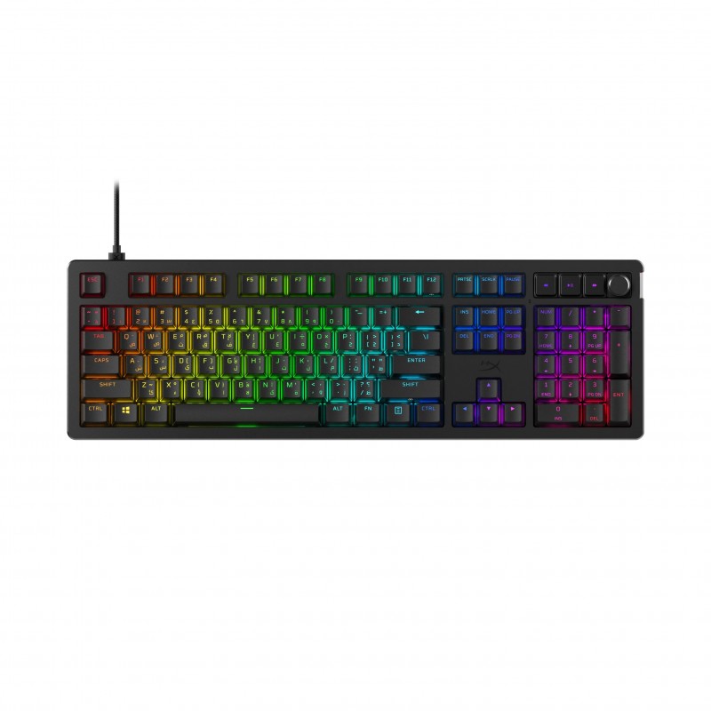 HyperX Клавіатура механічна Alloy Rise 106key, Red, USB-A, EN/UA, RGB, чорний