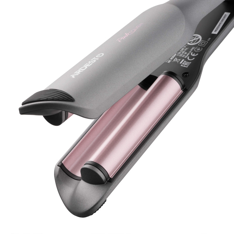 ARDESTO Плойка для створення локонів Pink Touch, 55Вт, 100-200C, кераміка, сірий+рожевий