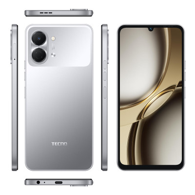 TECNO Смартфон Spark Go 3 (KM3) 6.75" 4/64ГБ, 2SIM, 5000мА•год, Titanium Grey
