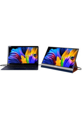 ASUS Монітор портативний 15.6" ZenScreen MQ16AH mHDMI, 2xUSB-C, OLED, 1ms, DCI-P3 100%, HDR10, Cover