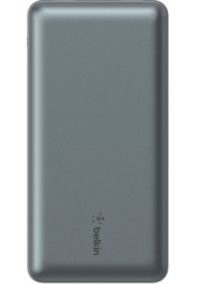 Belkin Акумулятор портативний літій-іонний Power Bank 20000мА·год, 15Вт, 2хUSB-A/USB-C, cірий