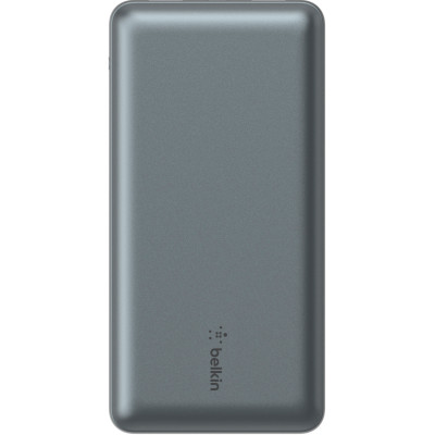Belkin Акумулятор портативний літій-іонний Power Bank 20000мА·рік, 15Вт, 2хUSB-A/USB-C, сірий