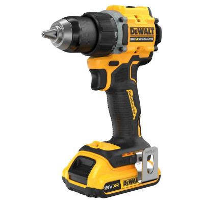 DeWALT Шурупокрут-дриль акумуляторний DeWALT XR Li-Ion 18В акб 2х2А·год 74Нм 0-450·0-1650об/хв кейс TSTAK, ЗП 1.12кг