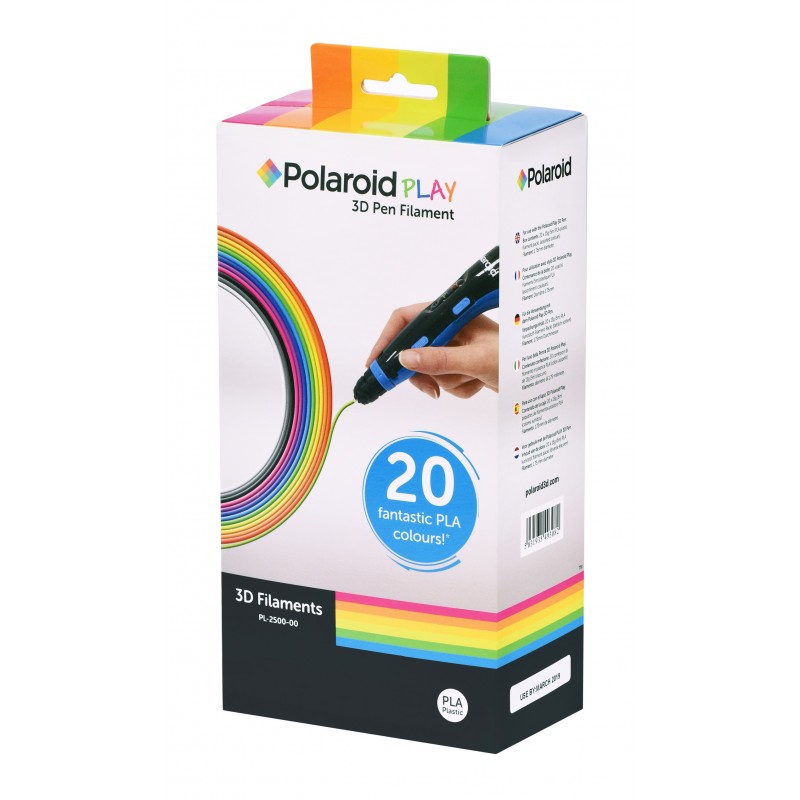 Polaroid Набір нитки 1.75мм PLA для ручки 3D Polaroid PLAY (20 кольорів)