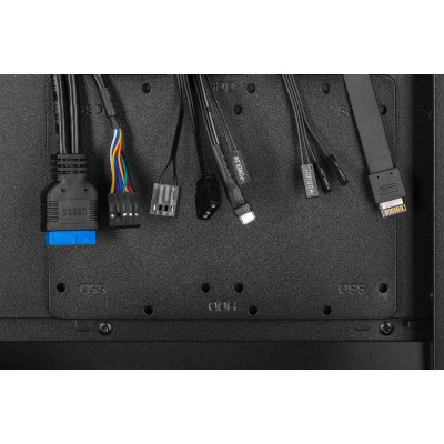 2E Gaming Корпус Contego Neo GW05 без БЖ 2xUSB3.0, 1xUSBType-C, 2x200мм, ARGB, 3x120мм ARGB, VGA 380мм, LCS ready, контролер з пультом, TG Side Panel, EATX, чорний