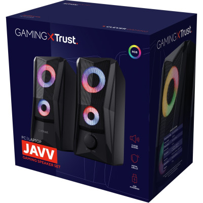 Trust Акустична система GXT 606 Javv 2.0, USB/AUX, RGB, чорний