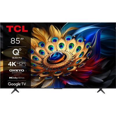 TCL Телевізор 85" QLED 4K 60Hz Smart Google TV Titan ONKYO sound