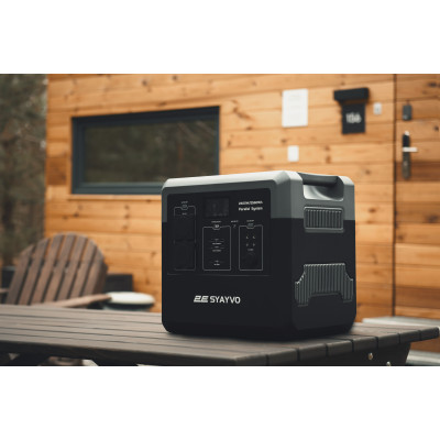 2E Портативна електростанція Syayvo 2400 Вт, 2560 Вт/год, WiFi/BT, паралельне підключення, швидка зарядка