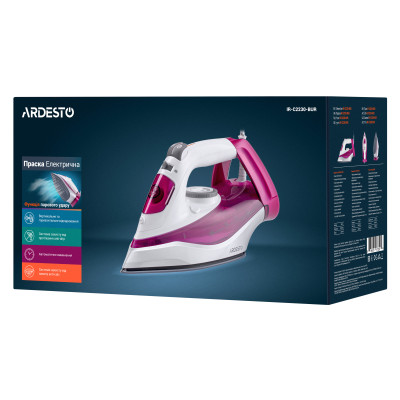 ARDESTO Праска IR-C2230-BUR, 2200Вт, 300мл, паровий удар, керам. підошва, малиновий ARDESTO Праска IR-C2230-BUR, 2200Вт, 300мл, паровий удар, керам. підошва, малиновий
