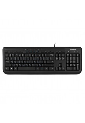 Microsoft Клавіатура Wired Keyboard 600 104key, USB, EN/UKR/RU, Чорний