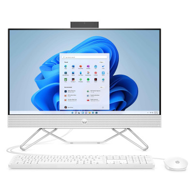 HP Комп'ютер персональний моноблок 205-G8 23.8" FHD IPS AG, AMD R5-5500U, 8GB, F512GB, UMA, WiFi, кл+м, DOS, білий