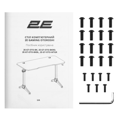 2E Gaming Стіл комп'ютерний OTOROSHI, 120х60x75см, чорно-червоний 2E Gaming Стіл комп'ютерний OTOROSHI, 120х60x75см, чорно-червоний