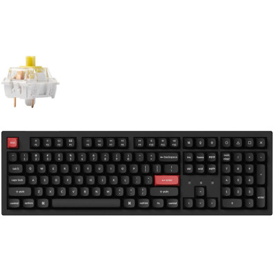 Keychron Клавіатура механічна K10 PRO 100Key, K pro Banana, WL/BT/USB-A, QMK, EN/UKR, White Led, чорний