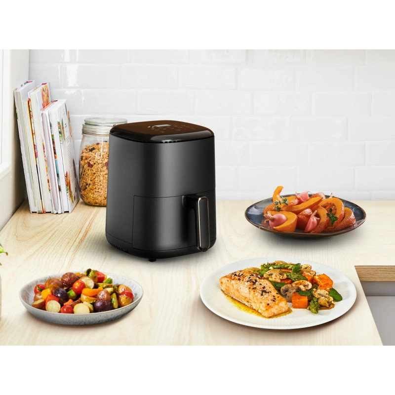 Tefal Мультипіч EasyFry Compact, 1300Вт, чаша-3л, сенсорне керув., пластик, чорний