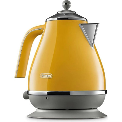 Delonghi Електрочайник DeLonghi Icona Capitals, 1.7л, нержавіюча сталь, жовтий