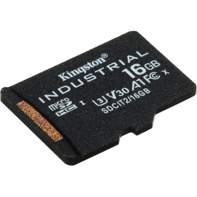 Kingston Карта пам'яті Kingston microSD 16GB C10 UHS-I U3 A2 V30 R100/W80MB/s Industrial Kingston Карта пам'яті Kingston microSD 16GB C10 UHS-I U3 A2 V30 R100/W80MB/s Industrial