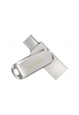 SanDisk Накопичувач 64GB USB 3.1 Type-A + Type-C Dual Drive Luxe Срібний