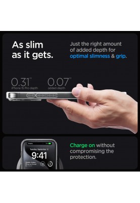 Spigen Чохол для Apple iPhone 15 Pro Ultra Hybrid MagFit, Carbon Fiber